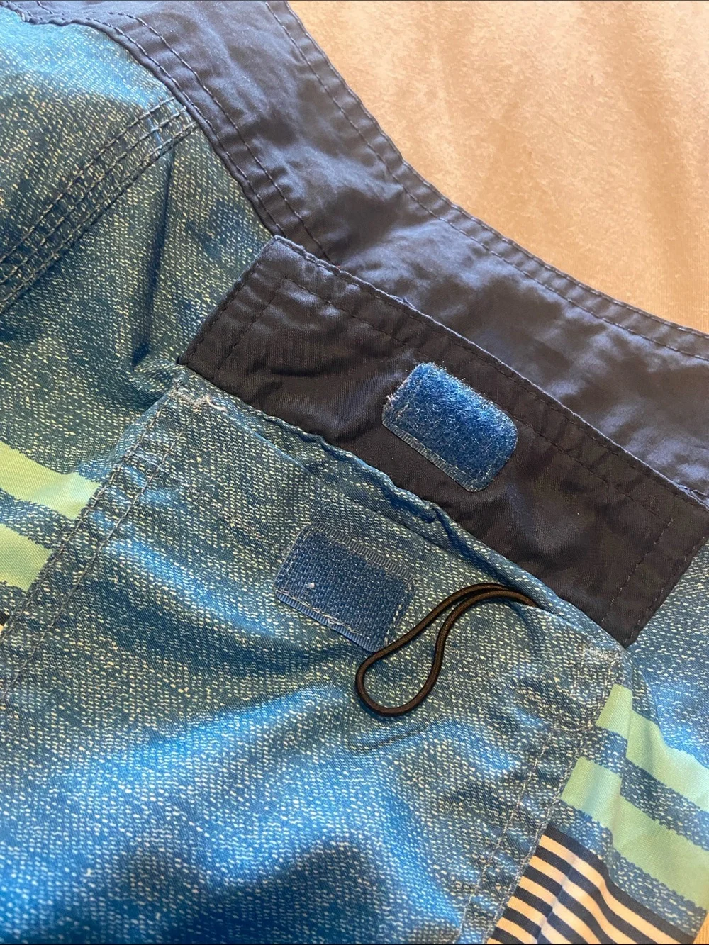 Old Navy Blue Striped Swim Board Shorts